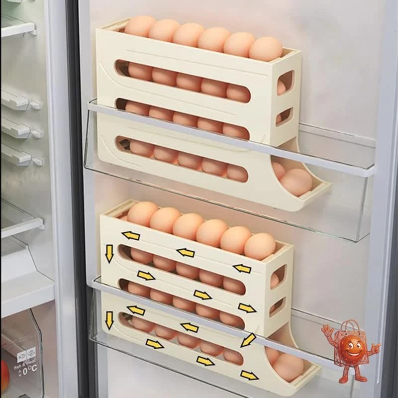 Organizador de Huevos con Rodillo Automatico - Nunca Mas Huevos Rotos