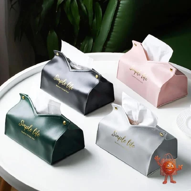 Porta pañuelos de cuero PU elegante por solo €2.28