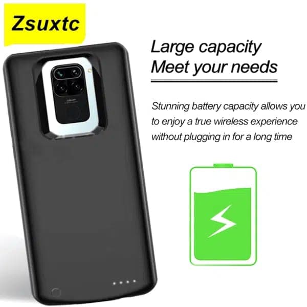 6800mAh Battery Case for Xiaomi Redmi Note 9