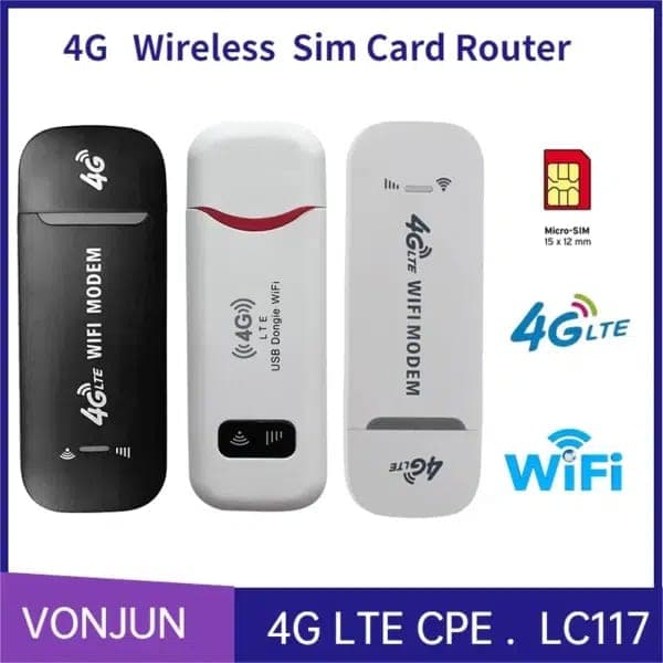 Wireless 4G/5G Router 150Mbps USB – Mobile SIM Card for Broadband Hotspot