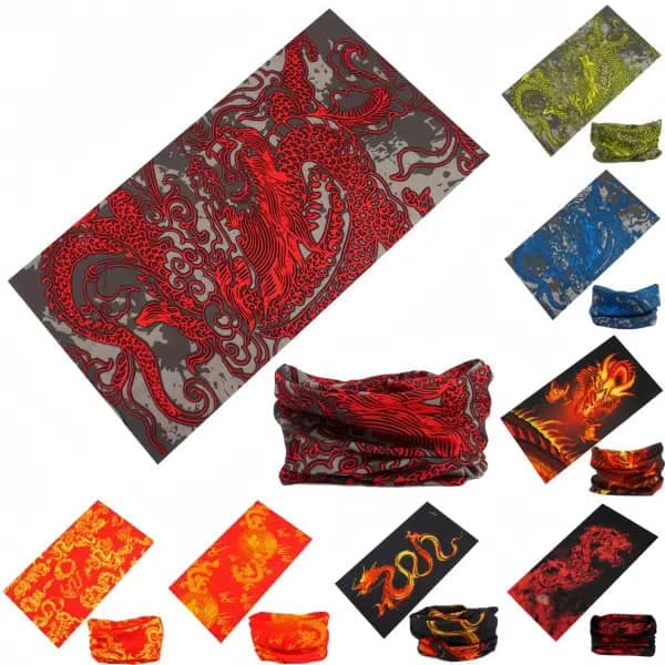 Bandana diseño dragón fénix - Máscara facial de moda para ciclistas y deportistas