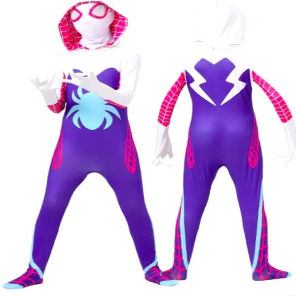 Spider-Gwen Stacey Color Costume for Kids and Adults