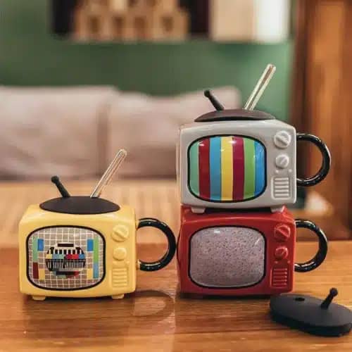 TV-Shaped Ceramic Mug