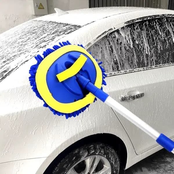 Telescopic Car Cleaning Rod with Microfiber Head – Maximum Comfort for All Cleaning Types