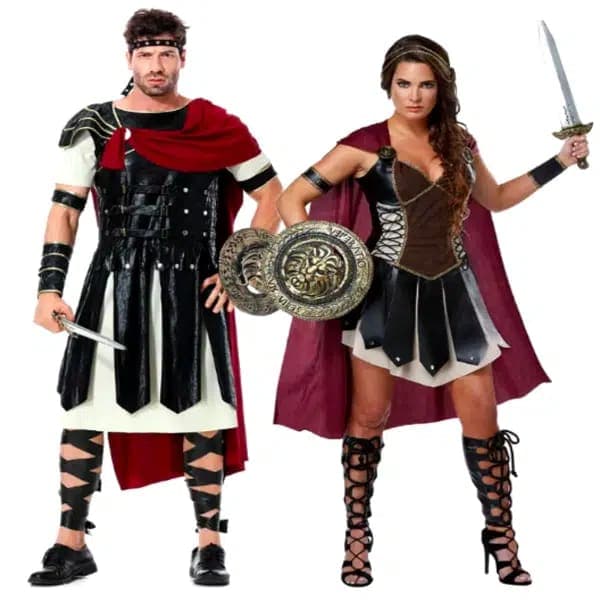 Roman Spartan Gladiator Costume for Men and Women