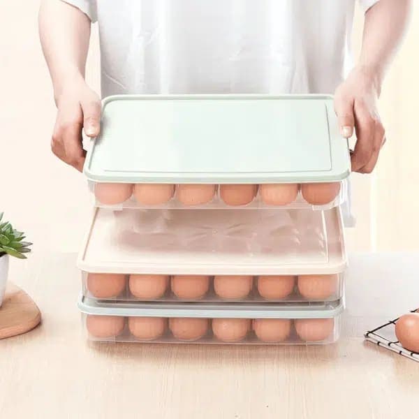 Recipiente de almacenamiento de huevos para refrigerador – 24 compartimentos