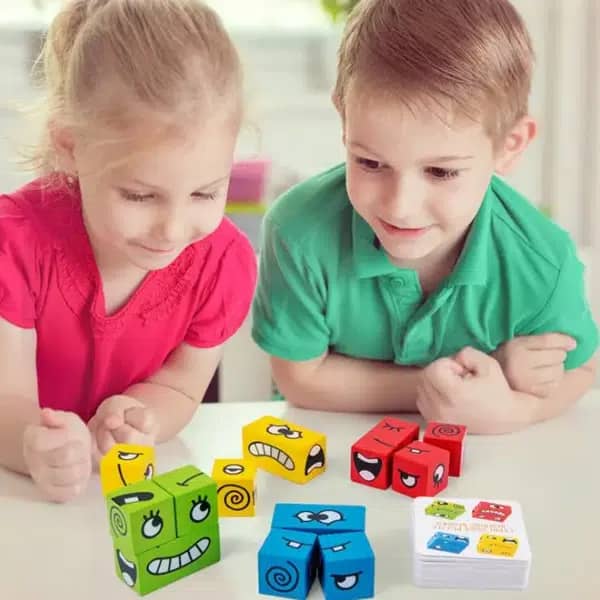פאזל שינוי פנים קריקטורה עץ – משחק אתגרי לילדים
