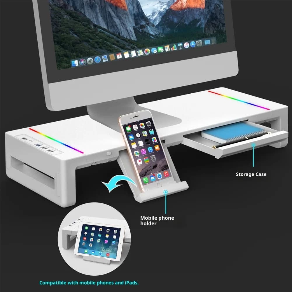 מעמד לאפטופ עם USB, LED ומגירה: שווה את הכסף?