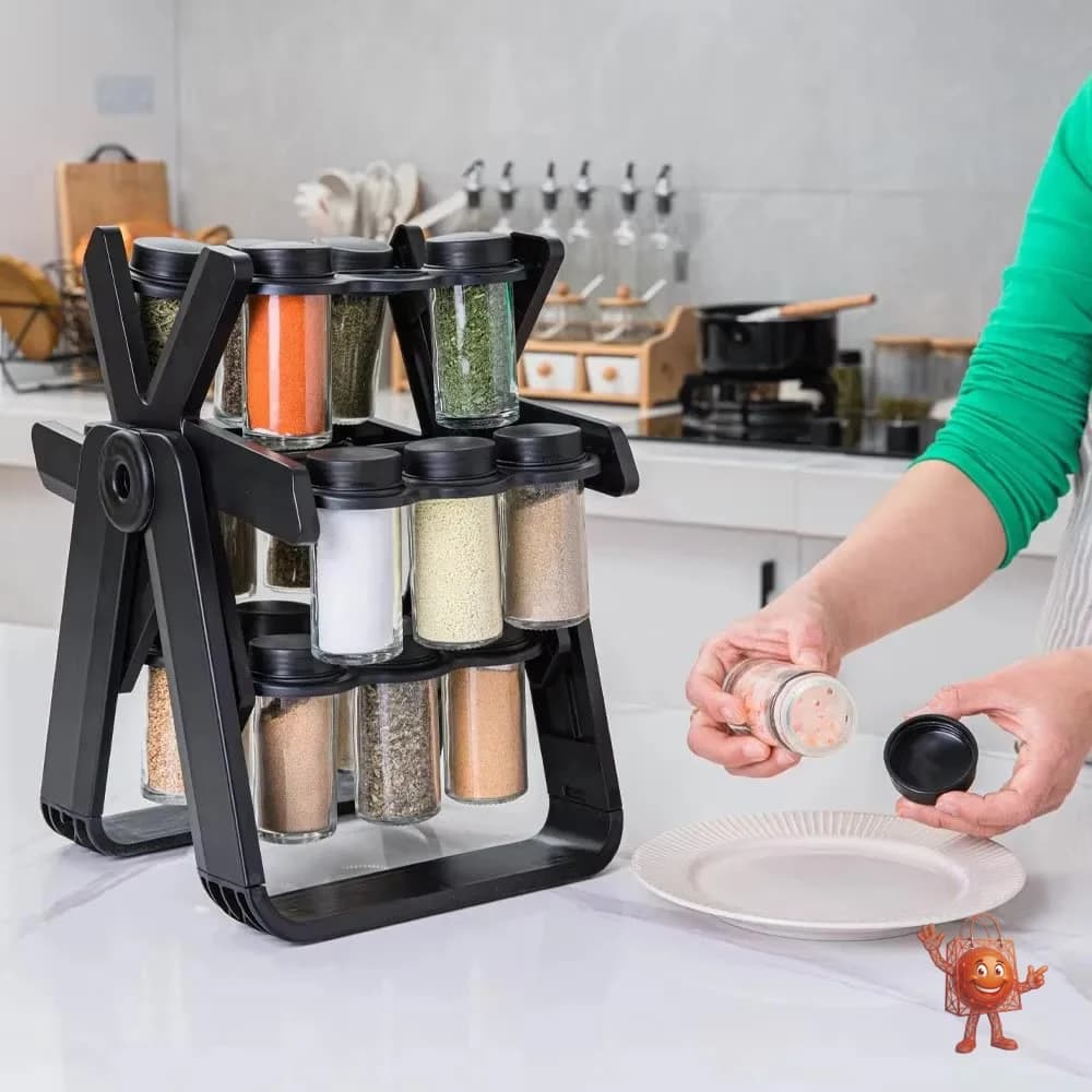 I Tested This 18-Piece Rotating Spice Rack System