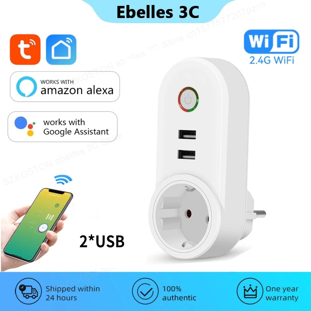 Enchufe WiFi inteligente con USB por menos de €13