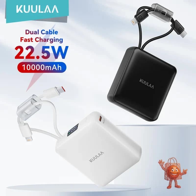 KUULAA 10000mAh Power Bank Review: Compact Design, Built-in Cables