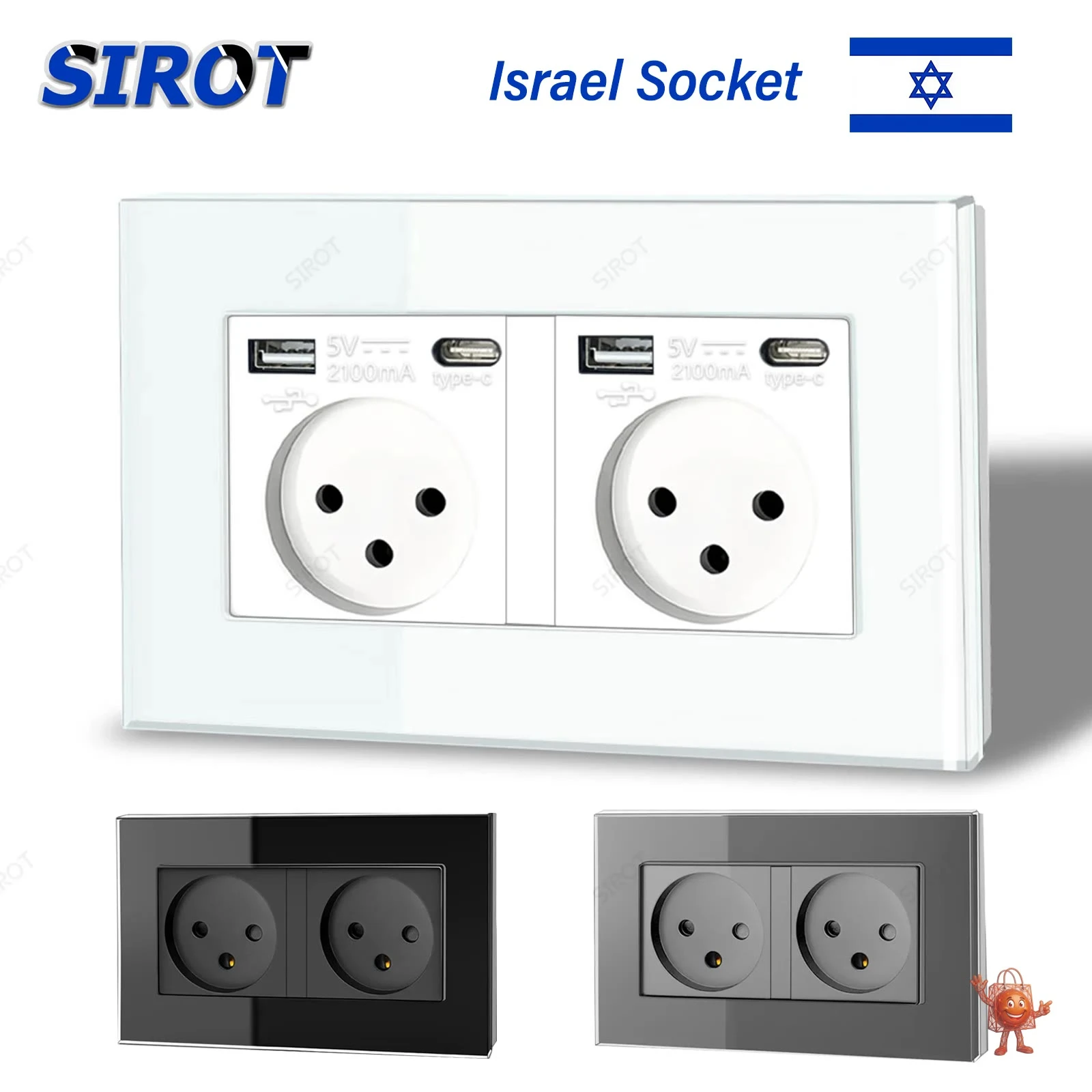 שקע SIROT Israel עם פאנל זכוכית: שדרוג שווה או גימיק?