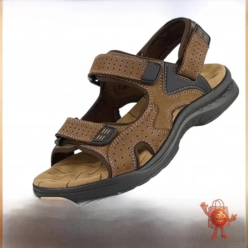 Sandalias de Cuero Genuino para Hombre - Comodidad Total Verano 2024