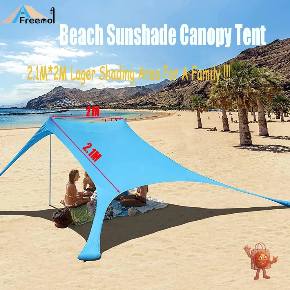 אוהל חוף משפחתי 2M×2.1M עם הגנת UPF50+ - ביקורת כנה