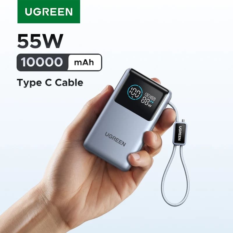 UGREEN 55W Power Bank Review: Built-In Cable Changes Things