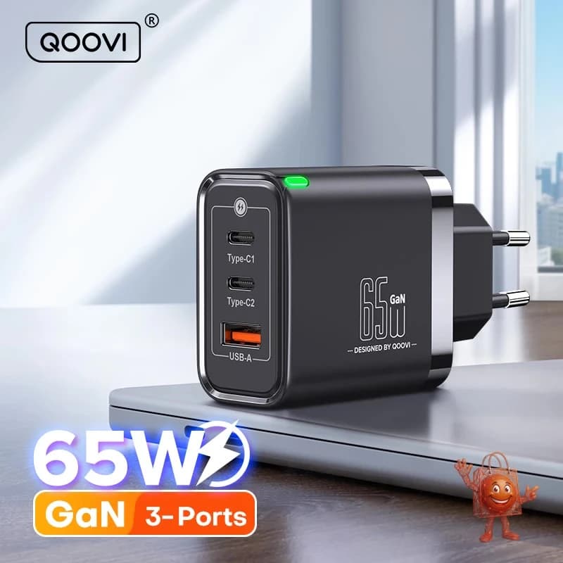 QOOVI 65W GaN Charger: Real laptop charging power for $12