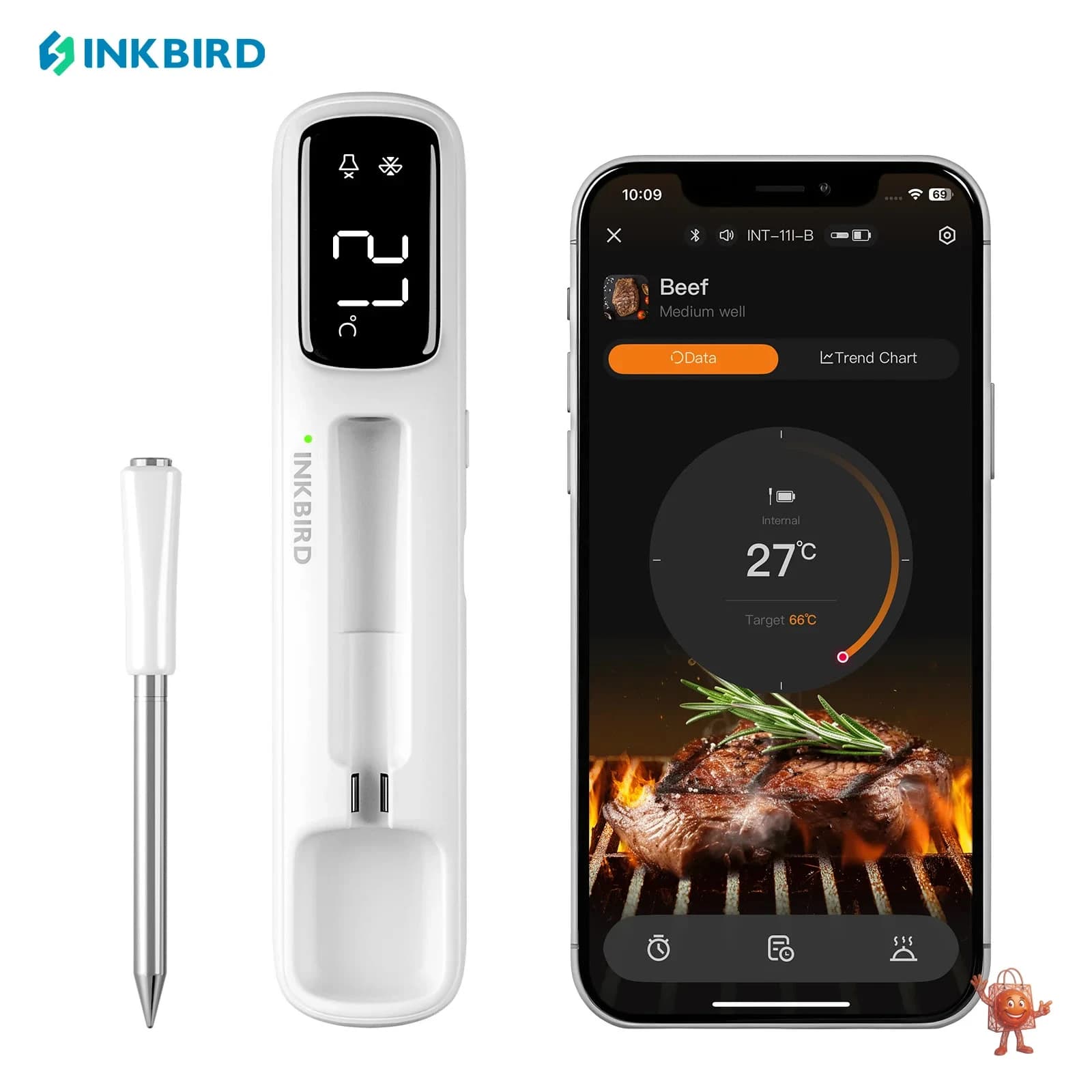 INKBIRD INT-11I-B: מד חום אלחוטי ב-₪110 — שווה את זה?