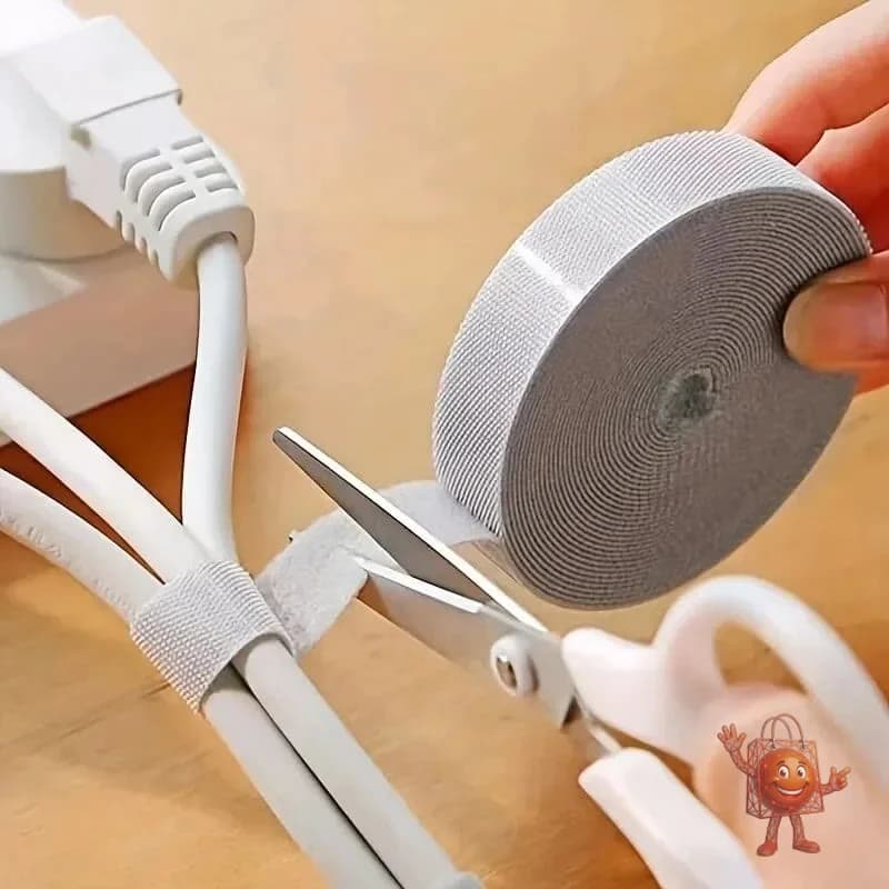 A $1 Velcro Cable Organizer Roll That Actually Works